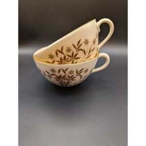 Starlight Lenox Translucent Tea Coffee Cup X-302 Flowers Raised Aqua Blue Center